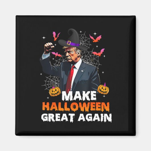 Maak Halloween weer geweldig Grappige Trump Spooky Magneet (Voorkant)