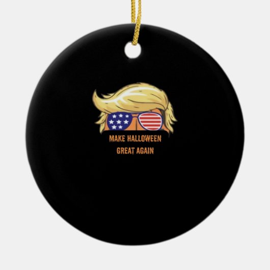 Maak Halloween weer geweldig - Trumpkin Design Keramisch Ornament (Voorkant)