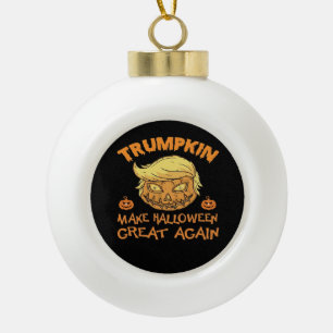 Maak Halloween weer geweldig - Trumpkin Keramische Bal Ornament