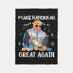 Maak Hanukkah Groot Again Joods Lelijk Chanukah Sw Fleece Deken