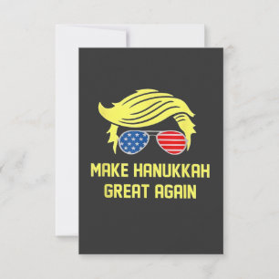 Maak Hanukkah Groot Again Trump Joods Bedankkaart