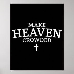 Maak Hemel Gevuld Kruis - Minimalistische Christel Poster