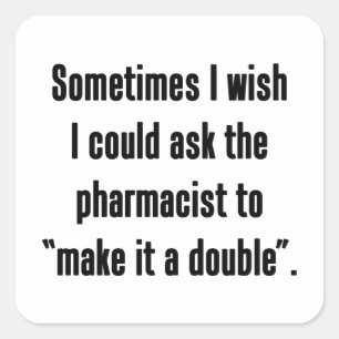 Maak het dubbel vierkante sticker