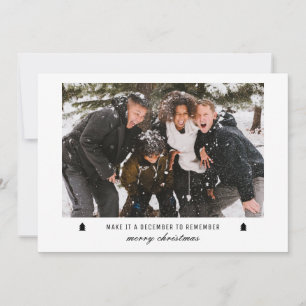 Maak het een december om kerstfamilie te herinnere feestdagenkaart