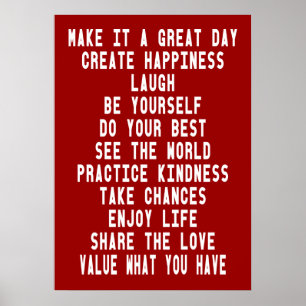Maak het een geweldige dag Inspirerend Poster