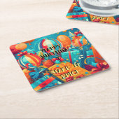 Maak het episch! vierkante kartonnen onderzetter (Schuin)