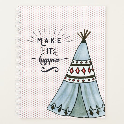 Maak het gebeuren Boho Tent Planner (Voorkant)