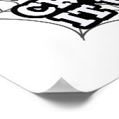 Maak het grappig positief als spin pun poster (Hoek)