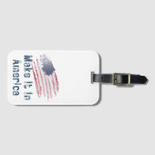 Maak het in Amerika gestileerde vlag Bagagelabel (Voorkant (horizontaal))