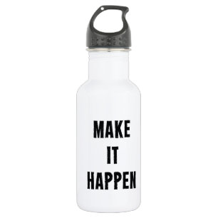 Maak het Inspirerend gebeuren Witte Zwarte Waterfles