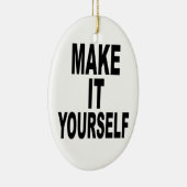 Maak het je eigen ovaal keramisch ornament (Rechts)