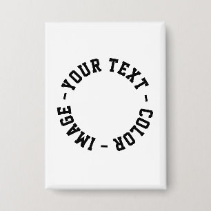 Maak het je eigen rechthoek 6,4 cm x 8,9 cm button