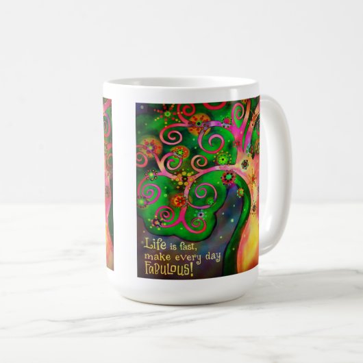 Maak het leven verbluffend koffiemok (Voorkant rechts)