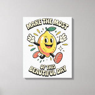 Maak het Meest – Citroen Poster Kunst Canvas Afdruk