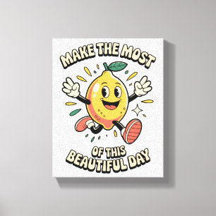 Maak het Meest – Citroen Poster Kunst Canvas Afdruk