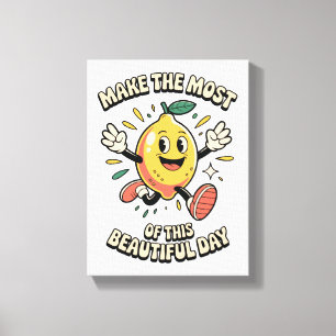 Maak het Meest – Citroen Poster Kunst Canvas Afdruk