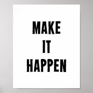 Maak het Motivatie Poster van het Citaat in Wit ov
