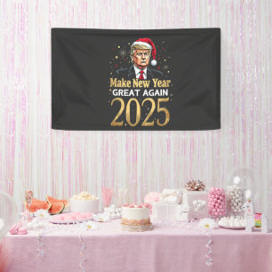 Maak het nieuwe jaar weer geweldig 2025 Trump inau Spandoek