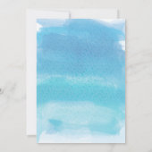 Maak het regenen Watercolor Uitnodiging Blauwe Sho (Achterkant)