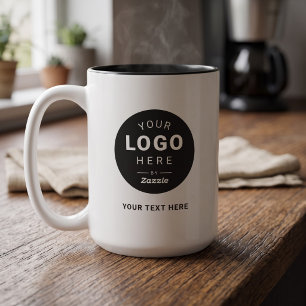 Maak het uw aangepaste logo tweekleurige koffiemok