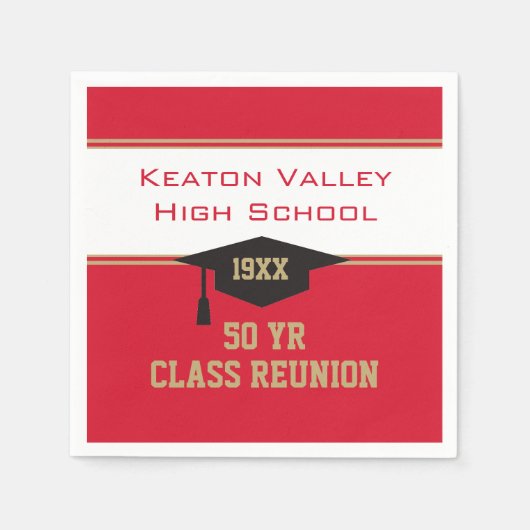 MAAK HET UW Custom Class Reunion party servet (Voorkant)