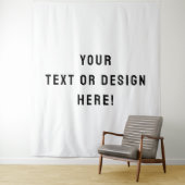 Maak het van jou - XL Custom White Tapestry Wandkleed (In situ)