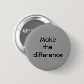 Maak het verschil knoop ronde button 5,7 cm (Voorkant /achterkant)