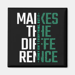 Maak het verschil - Typografie Motivatie Magneet