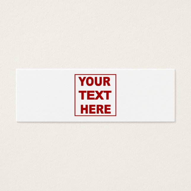 Maak het zelf aangepaste magere profielkaart mini visitekaartjes (Voorkant)