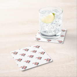 MAAK-HET-ZELF DIY Eigen ontwerp uploaden Vierkante Kartonnen Onderzetter