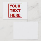 Maak het zelf eigen Visitekaartjes (Voorkant / Achterkant)