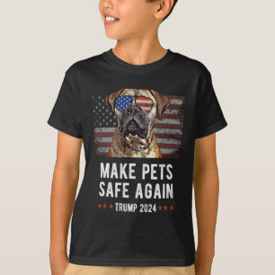 Maak Huisdieren Veilig Again Bullmastiff Hond Trum T-shirt