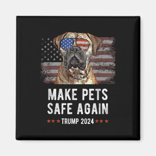 Maak huisdieren weer veilig Bullmastiff Dog Trump Magneet