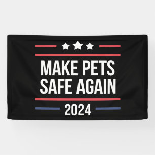 Maak huisdieren weer veilig Grappig Pet Safety Awa Spandoek