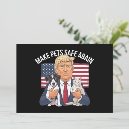 Maak huisdieren weer veilig Red onze huisdieren St Kaart (Staand voorkant)