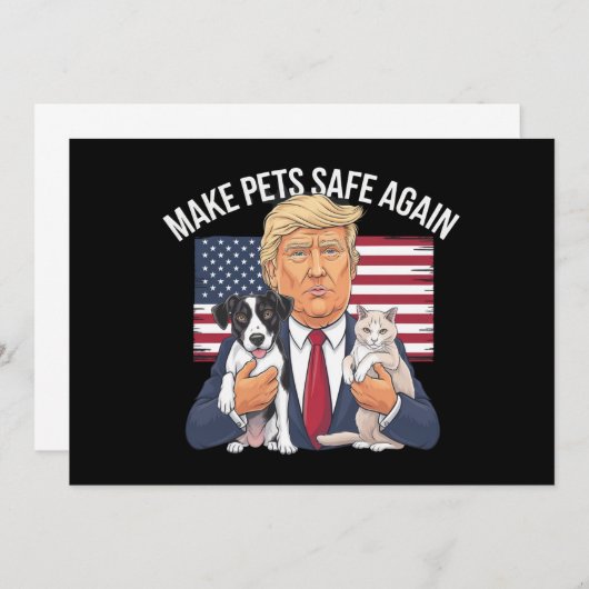 Maak huisdieren weer veilig Red onze huisdieren St Kaart (Voorkant / Achterkant)