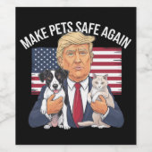 Maak huisdieren weer veilig Red onze huisdieren St Wijn Etiket (Enkel label)