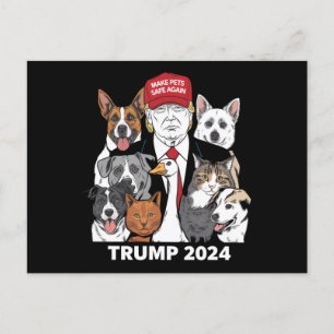 Maak huisdieren weer veilig Trump 2024 Red onze hu Briefkaart