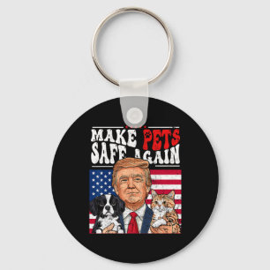 Maak huisdieren weer veilig Trump 2024 Red onze hu Sleutelhanger