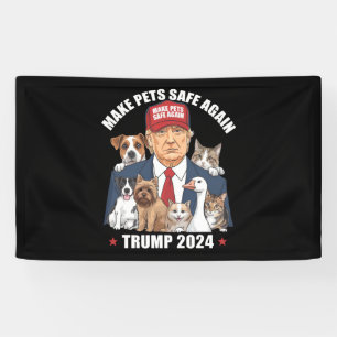 Maak huisdieren weer veilig Trump 2024 Red onze hu Spandoek