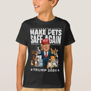 Maak huisdieren weer veilig Trump 2024 Red onze hu T-shirt