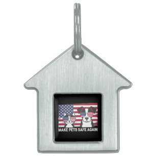 Maak huisdieren weer veilig Trump Harris debat 202 Huisdieren Naamplaatje