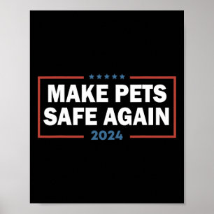 Maak huisdieren weer veilig Trump Harris debatteer Poster