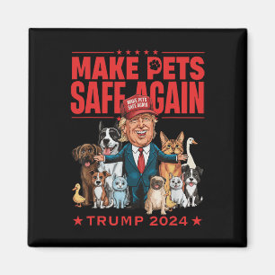 Maak Huisdieren Weer Veilig Trump Mega 2024 Red On Magneet