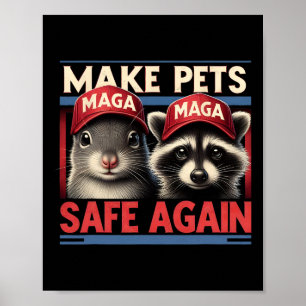 Maak huisdieren weer veilig zet de eekhoorn en Fre Poster