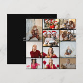 Maak je eigen 11 foto collage feestdagenkaart (Voorkant / Achterkant)