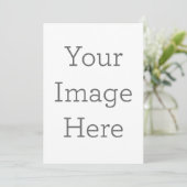Enkele uitnodiging, Maat: 12,7  x 17,8 cm, Papier: Signature Mat, Enveloppen: Wit (Staand voorkant)