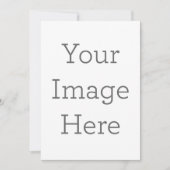 Enkele uitnodiging, Maat: 12,7  x 17,8 cm, Papier: Signature Mat, Enveloppen: Wit (Voorkant)