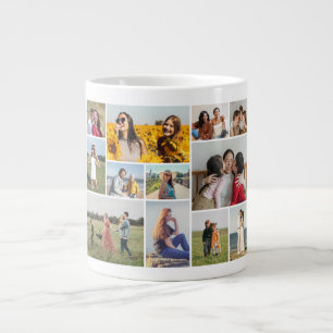 Maak Je Eigen 12 Foto Collage Extra Grote Beker