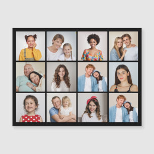 Maak je eigen 12 foto-collage magnetische kaart